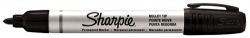 MARKER SHARPIE METAL BARREL 1.5MM BULLET TIP BLACK BX12