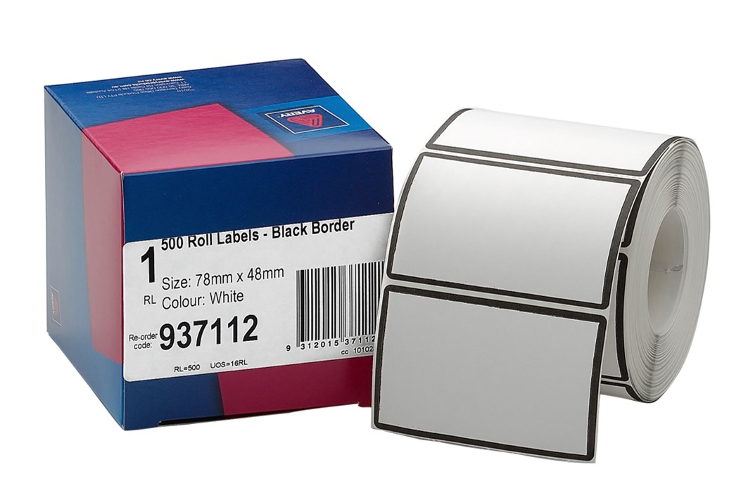 SP- LABELS ROLL ADDRESS 78X48 BLACK BORDER (500)