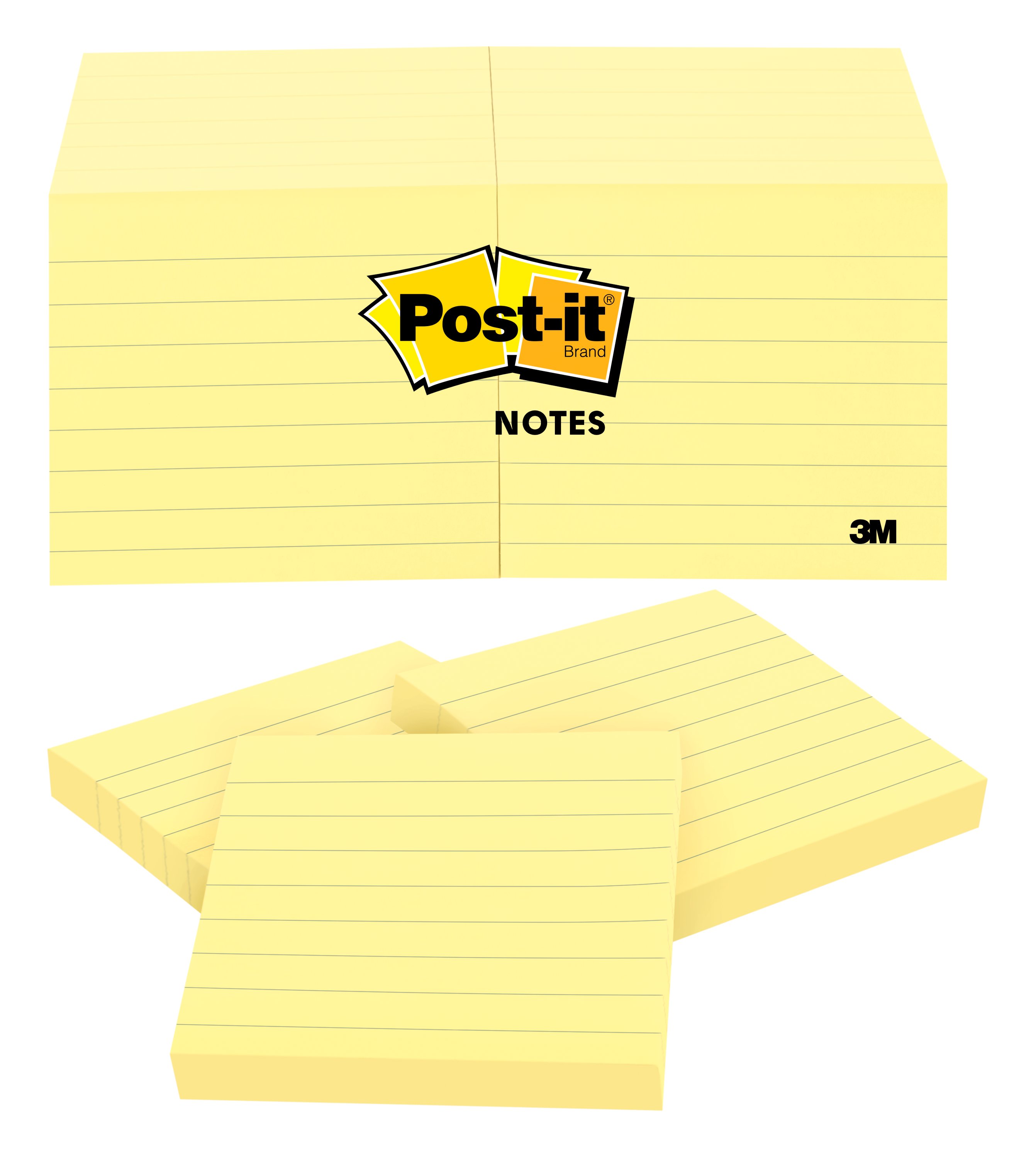 NOTES POST-IT 76X76MM 630SS LINED YELLOW 100 SHEETS PK12