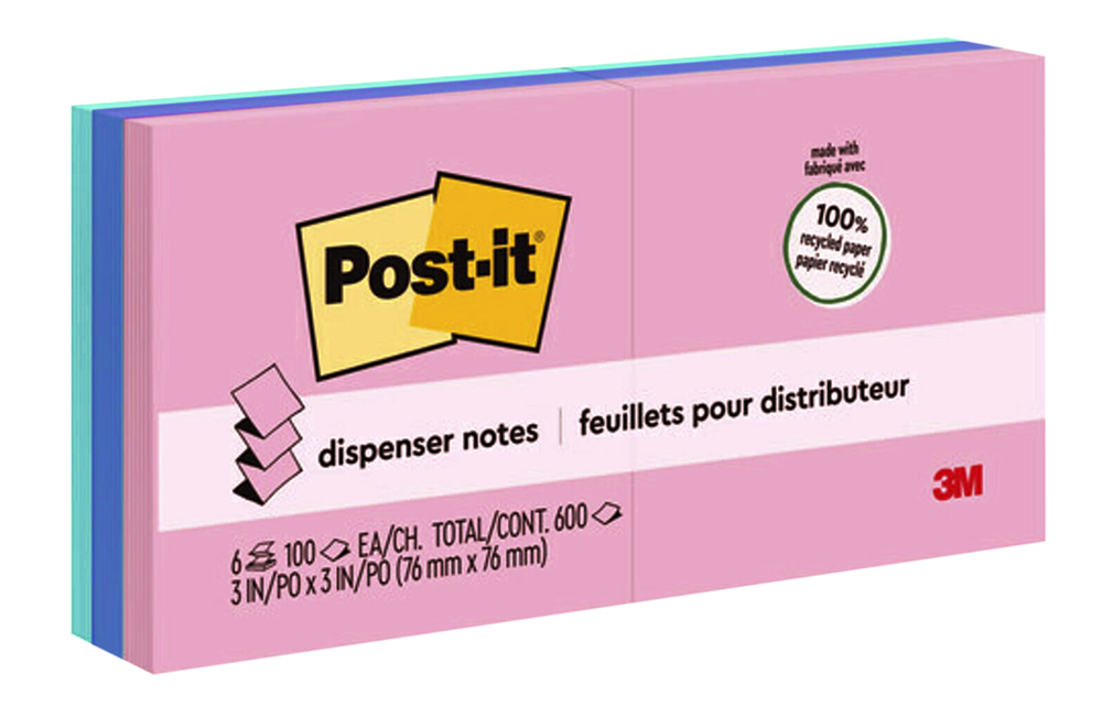 NOTES POST-IT POP UP 76X76MM R330-RP-6AP GREENER SWEET SPRINKLES PK6