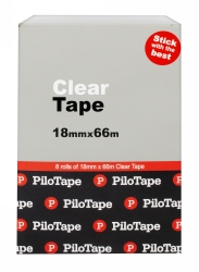 TAPE CLEAR PILOTAPE 18MMX66M BX8