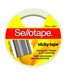 TAPE STICKY SELLOTAPE 24MMX66M