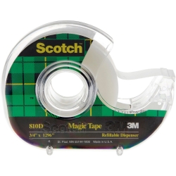 TAPE MAGIC SCOTCH 810 19MMX33M ON DISP PK6