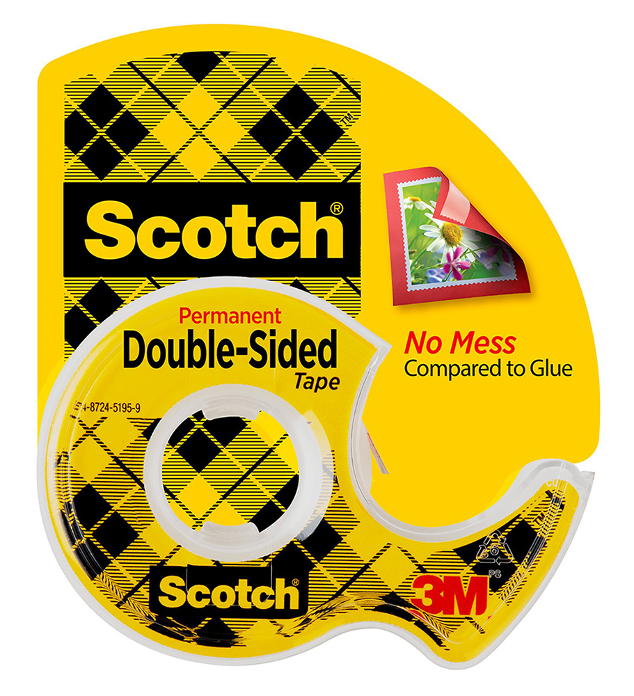 TAPE DOUBLE SIDED SCOTCH 137P 12.7MMX11.4M WITH DISPENSER BX8