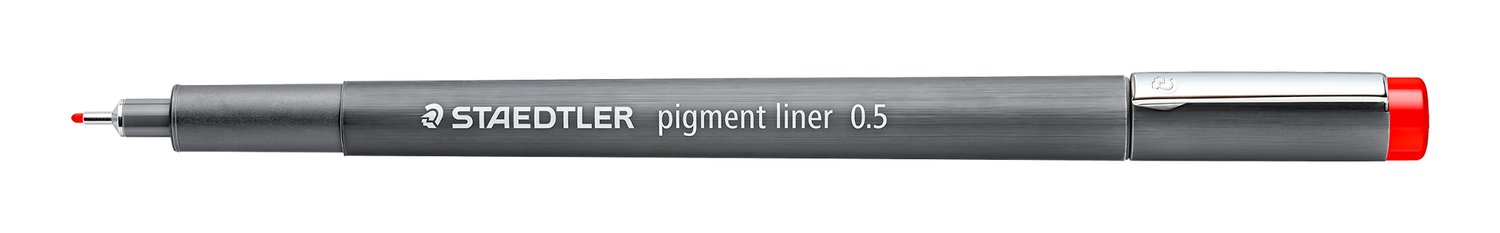 SP- MARKER STAEDTLER 0.5MM PIGMENT LINER RED