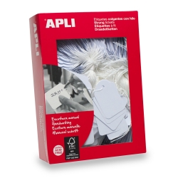 MERCHANDISING TAGS APLI 389 18X29MM WHITE BX1000