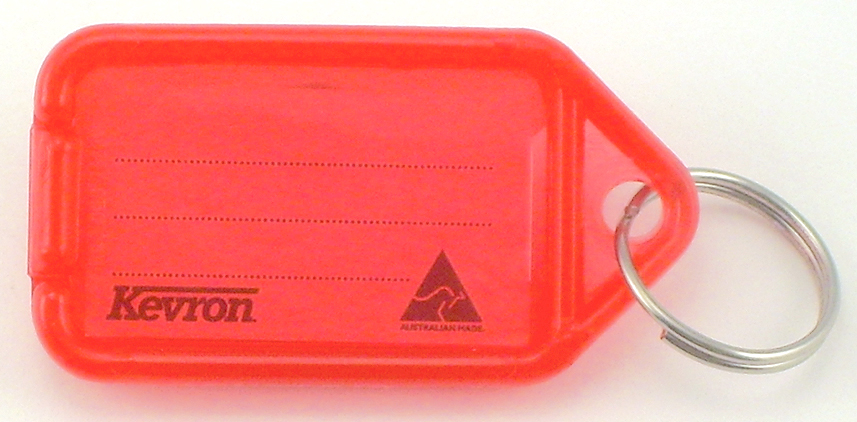 KEY TAGS KEVRON RED PK50