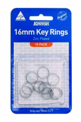 KEY RINGS KEVRON 16MM ZINC PLATED PK10