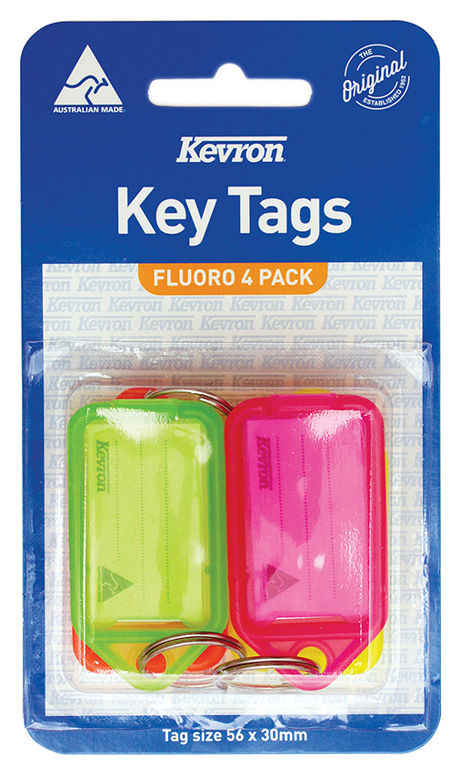 KEY TAGS KEVRON FLUORO PK4