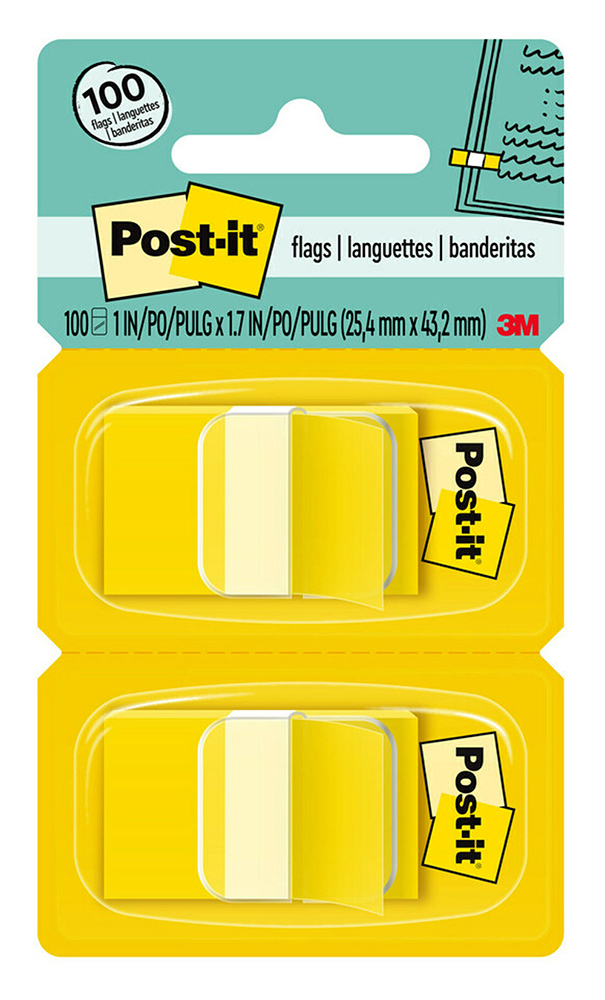 FLAGS POST-IT 680-YW2 YELLOW TWIN PACK
