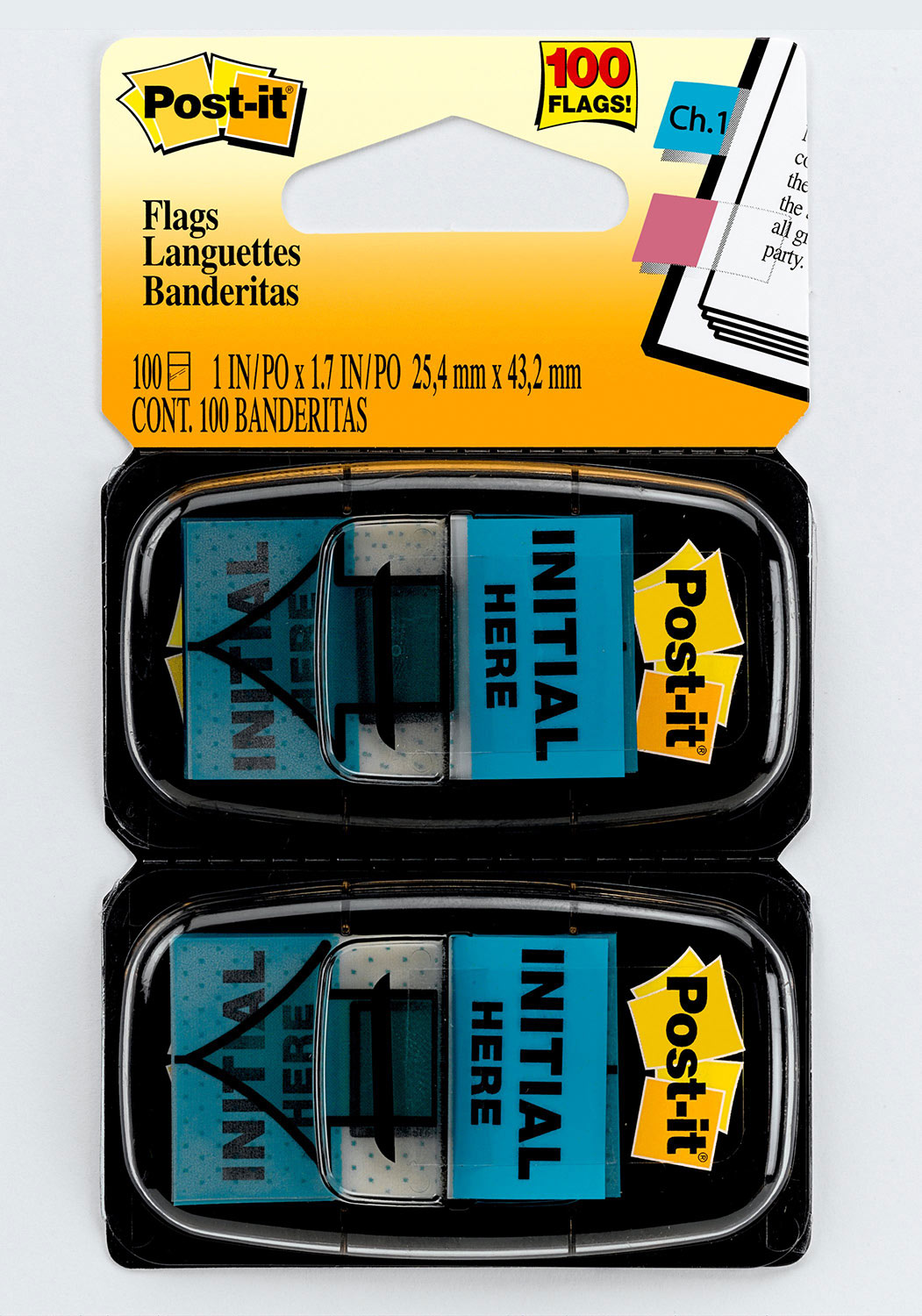 FLAGS POST-IT 680-IH2 INITIAL HERE PK100