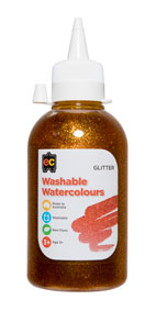 SP - PAINT GLITTER EC 250ML WASHABLE WATERCOLOUR YELLOW