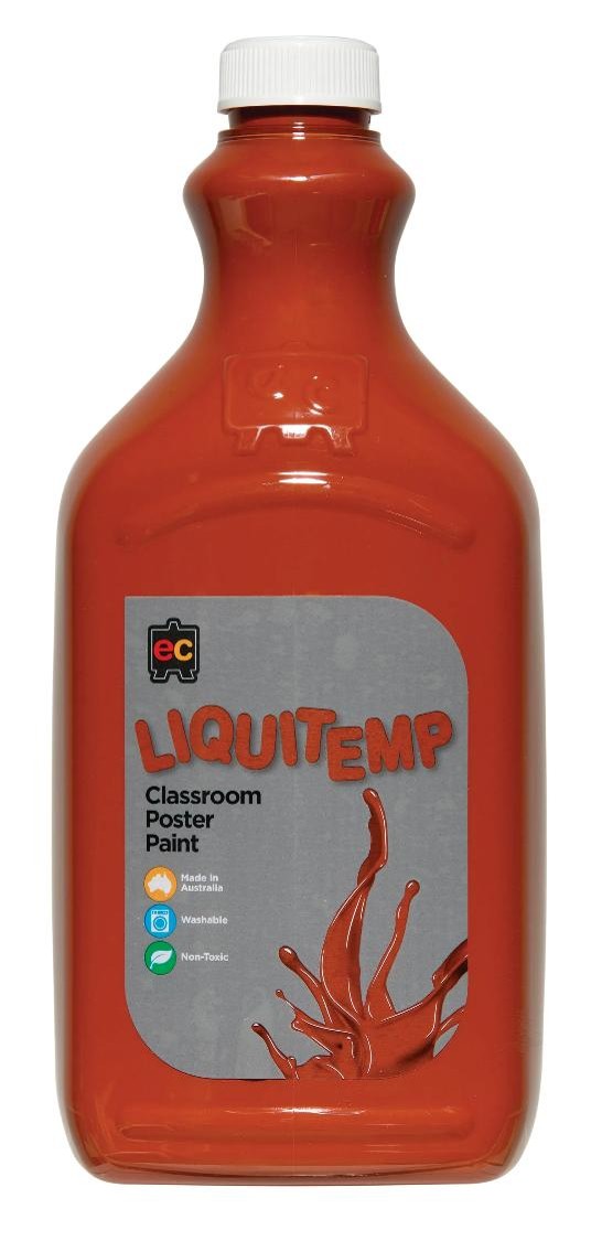SP- PAINT POSTER PAINT BURNT SIENNA 2L LIQUITEMP NON-TOXIC WATER BASED EDVA