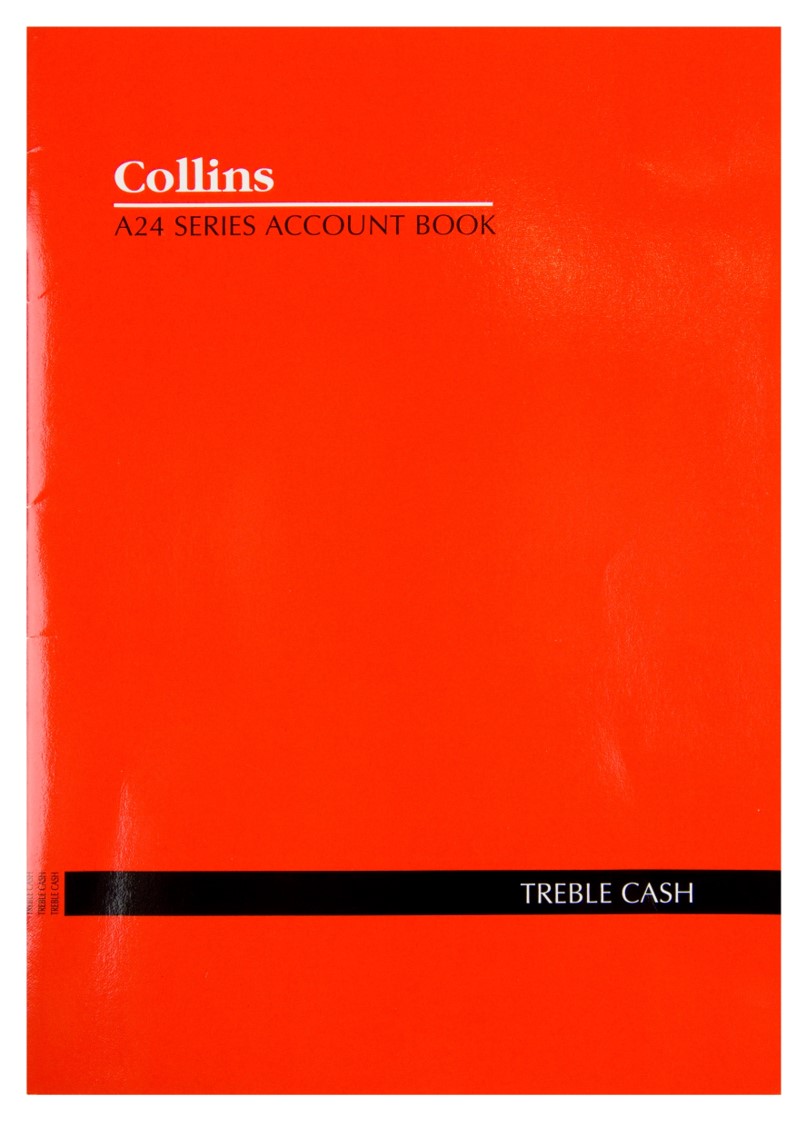 ACCOUNT BOOK COLLINS A24 TREBLE CASH