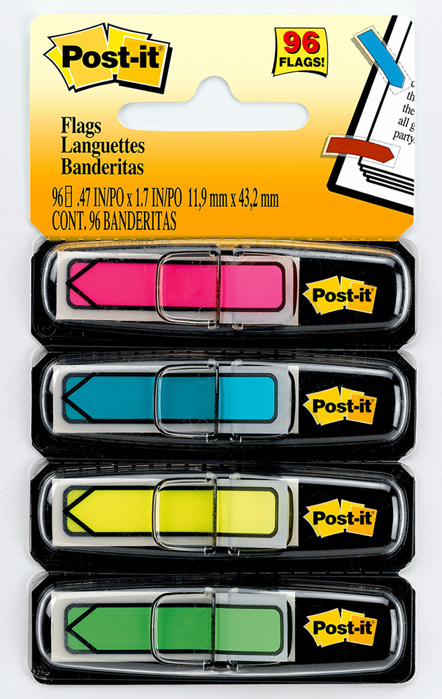 FLAGS POST-IT 684-ARR4 ARROW ASST BRIGHT COLS 96 FLAGS