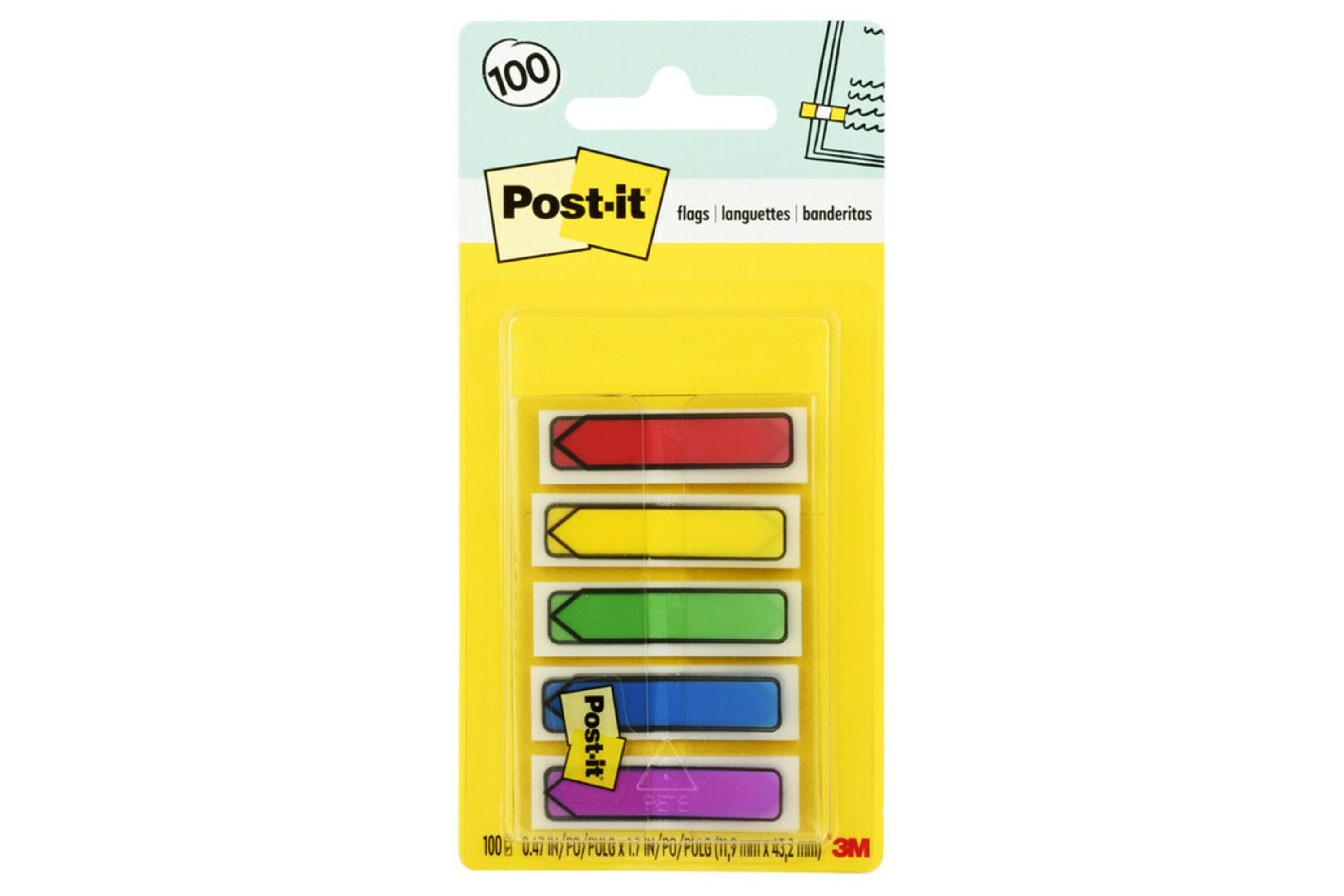 FLAGS POST-IT 684-ARR1 ARROW ASST COLS PK100