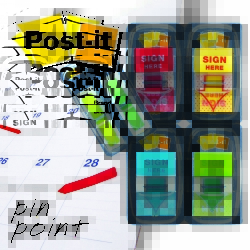 FLAGS POST-IT 680-SH4VA SIGN HERE VALUE PACK