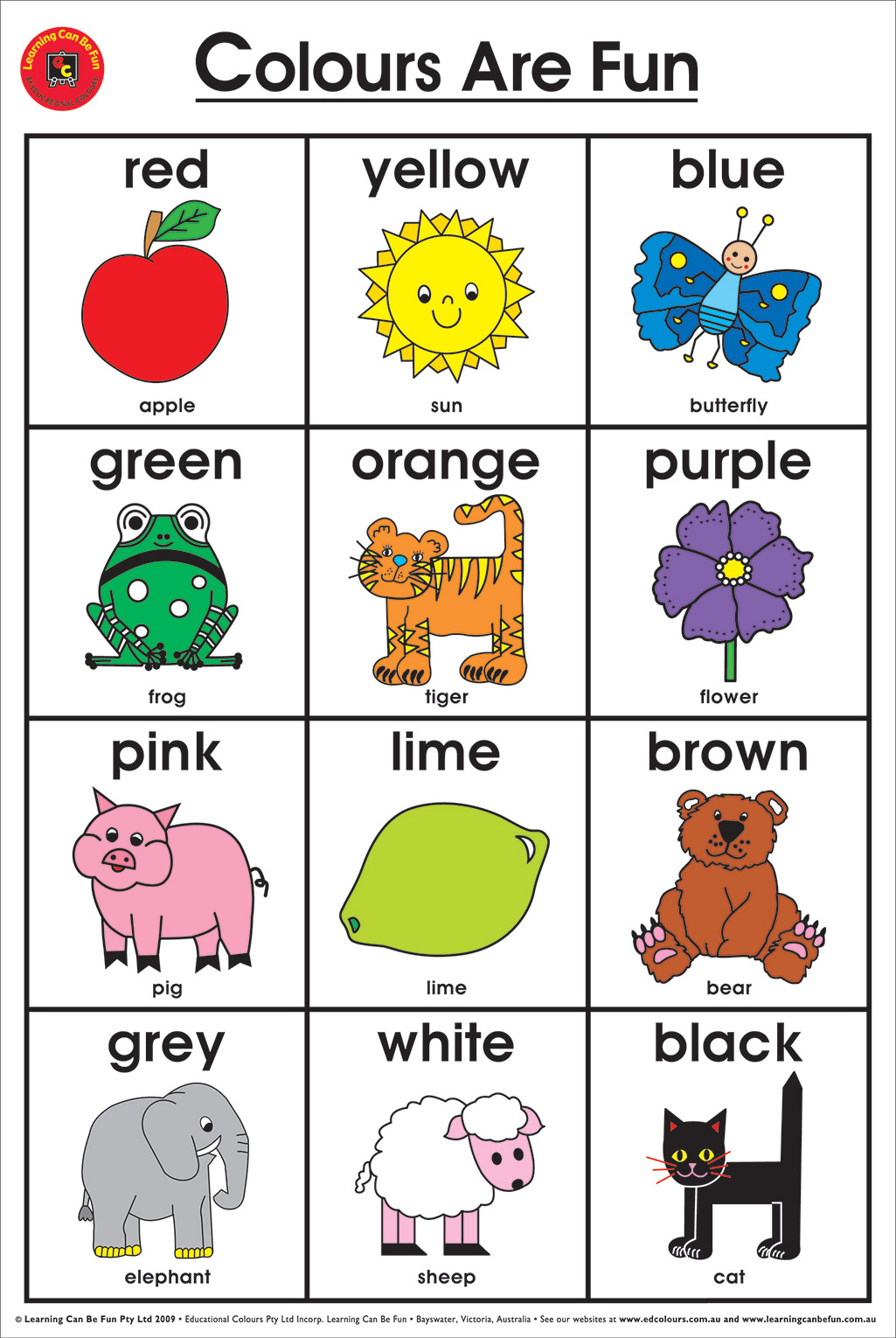 SP- POSTER LAMINATED COLOURS ARE FUN 50 X 74CM EDVANTAGE