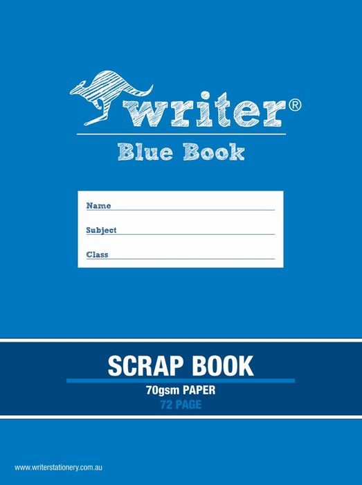 SCRAPBOOK WRITER 330X240MM PP BLUE BOOK 72PG 60GSM MINI