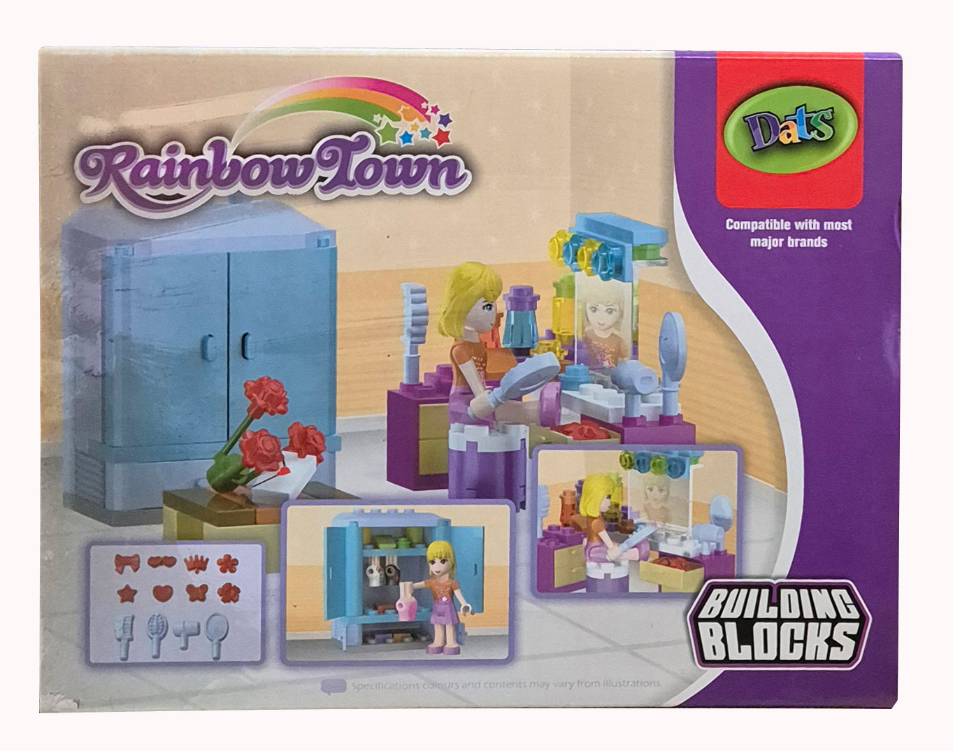 TOY BUILDING BLOCKS LARGE 2ASSTD GIRLS (MINBUY12)