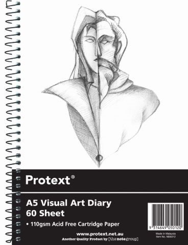 SP- VISUAL ART DIARY PROTEXT PP A5 120PG 110GSM WHITE PAGE