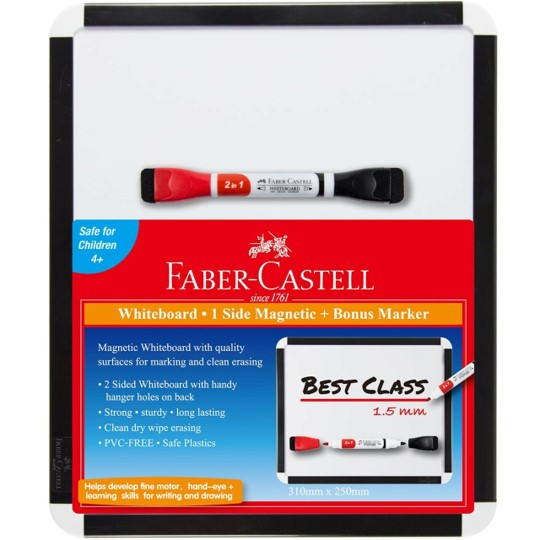 WHITEBOARD SET FABER-CASTELL MAGNETIC A4 + SINGLE MARKER