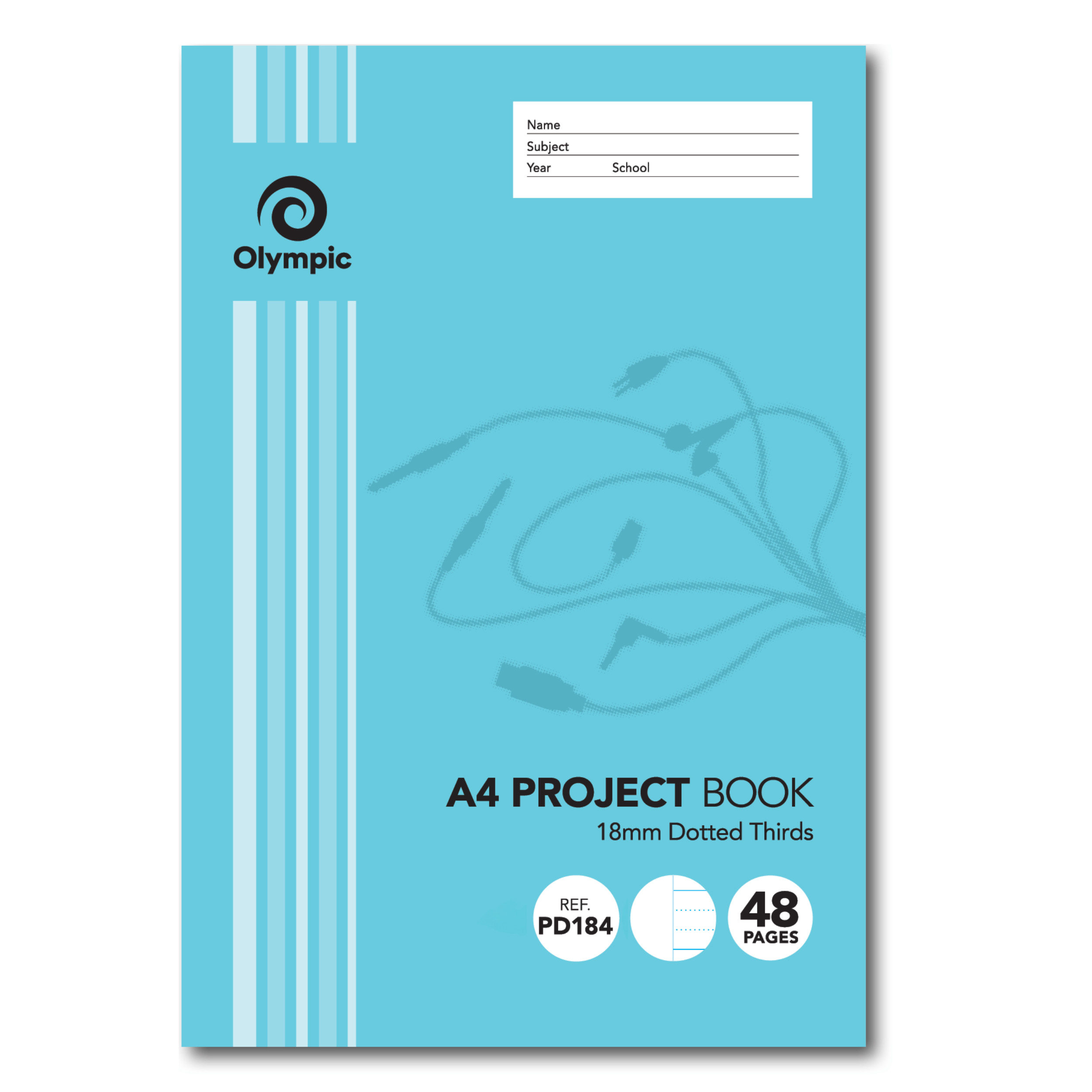 PROJECT BOOK OLYMPIC A4 18MM DOTTED THIRD 48PG