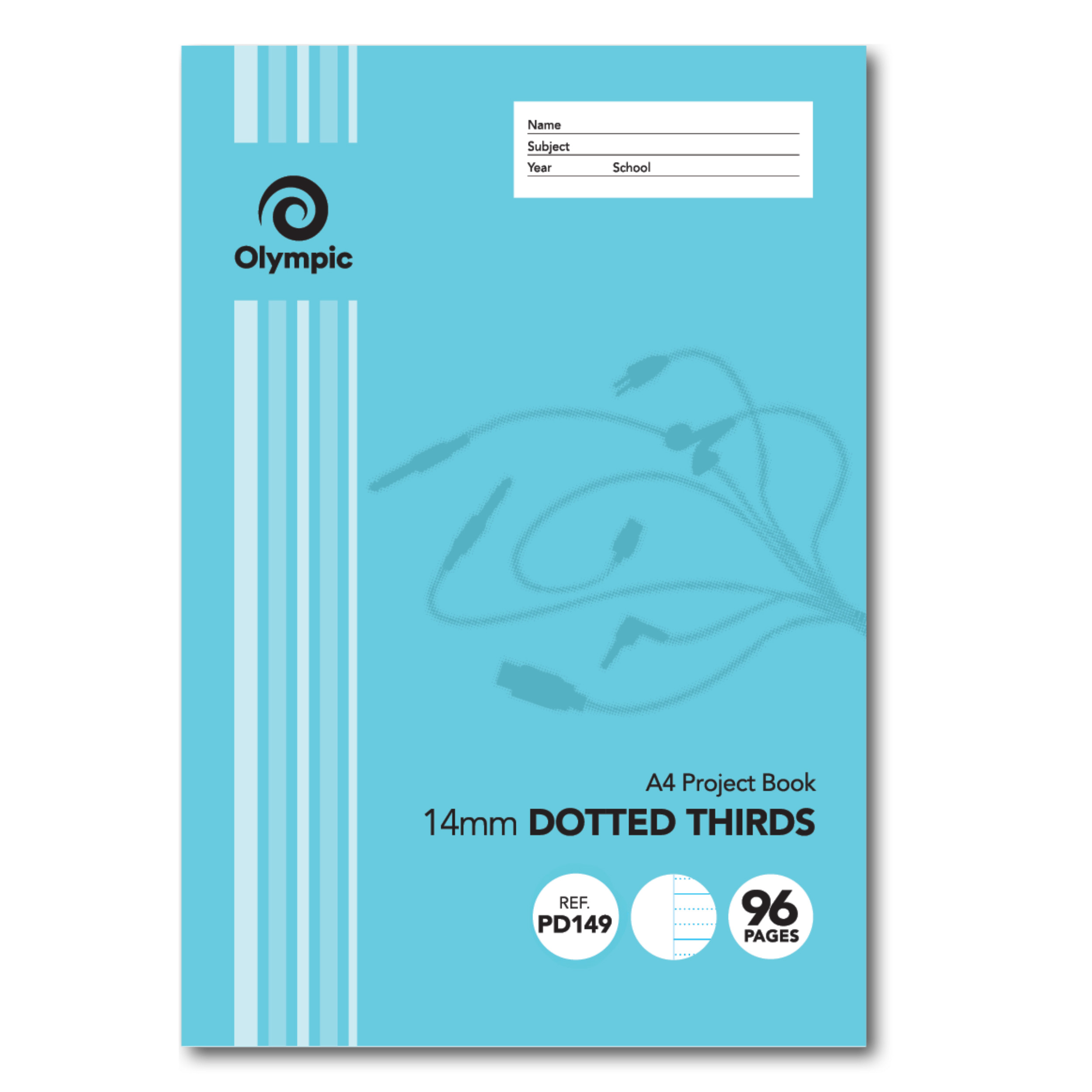PROJECT BOOK OLYMPIC A4 14MM DOTTED THIRD 96PG