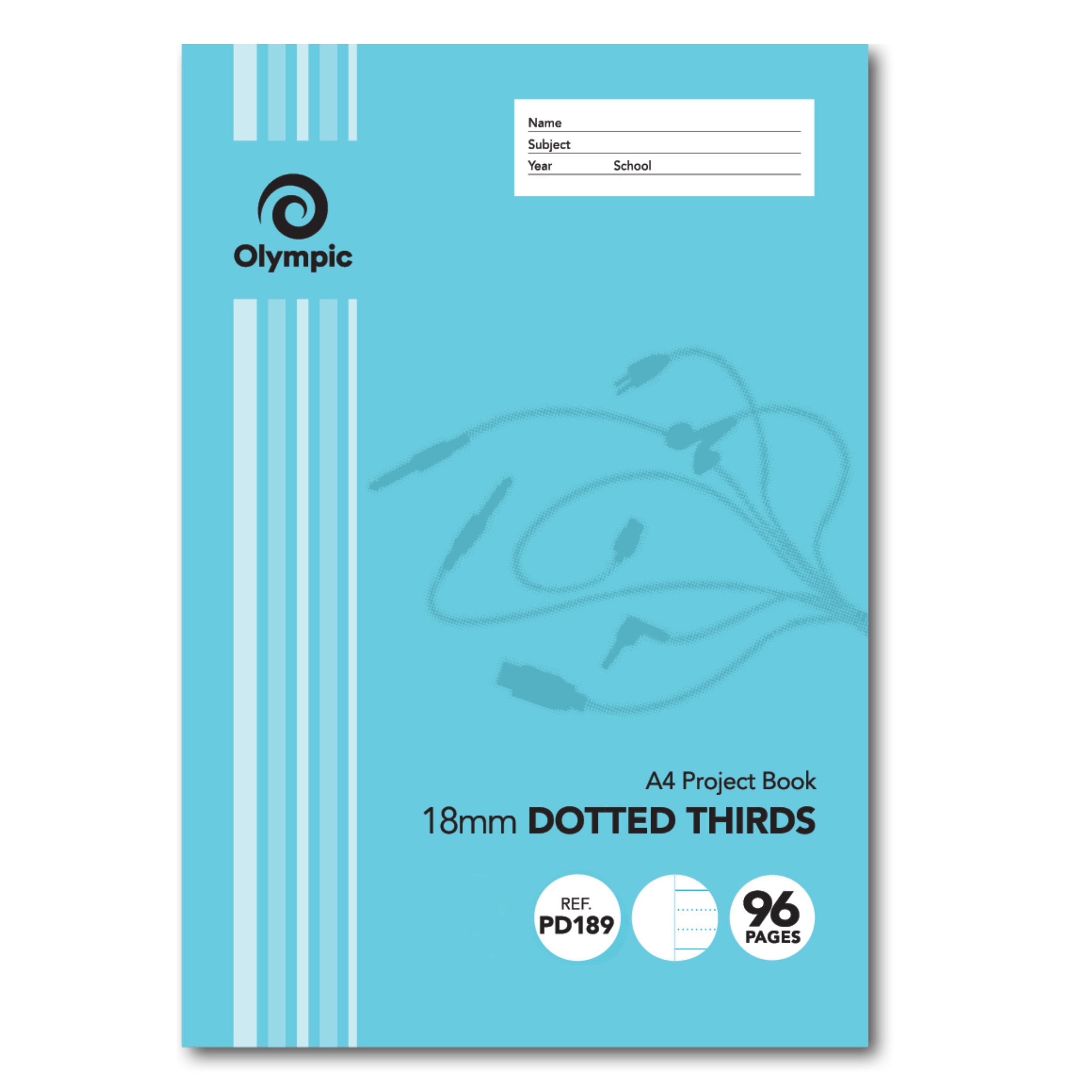 PROJECT BOOK OLYMPIC A4 18MM DOTTED THIRD 96PG