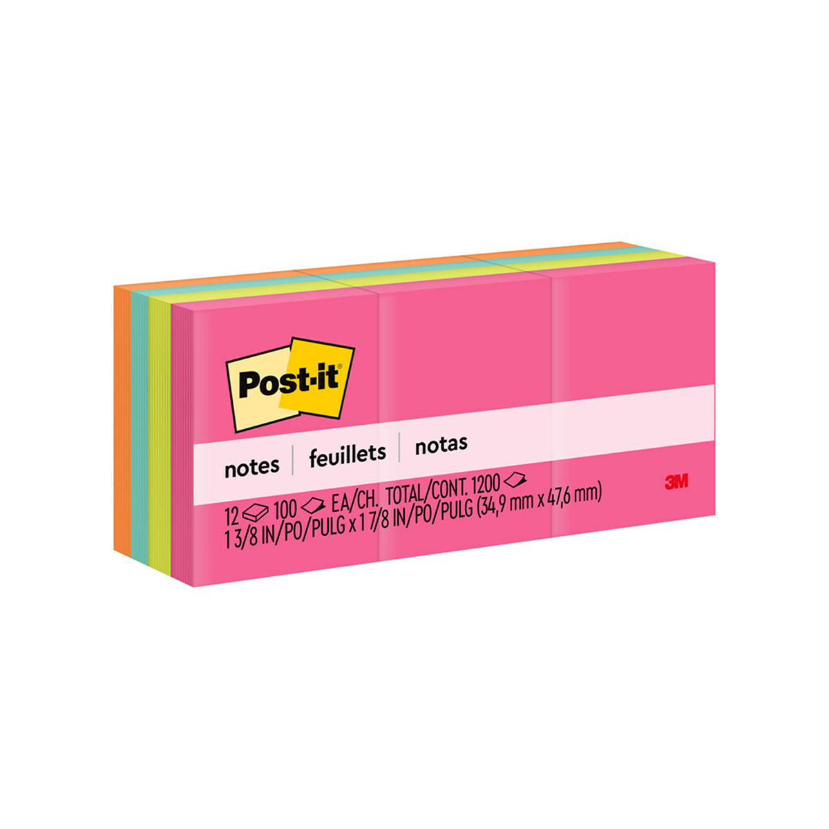 NOTES POST-IT 50X38MM 653AN CAPE TOWN PK12