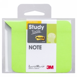 NOTES POST-IT 89X69MM STUDY TOOLS NOTE GREEN