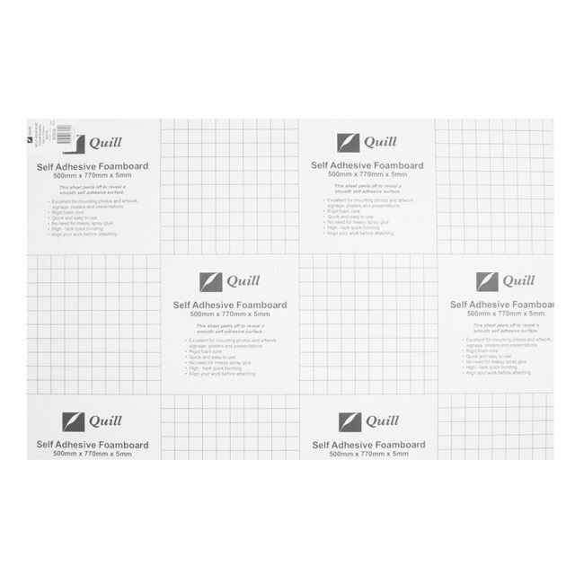 FOAM BOARD 500X770 5MM SELF ADHESIVE (5)