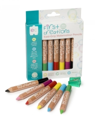 SP- PENCIL COLOURED EASI-GRIP FIRST CREATIONS WATERCOLOUR PK6