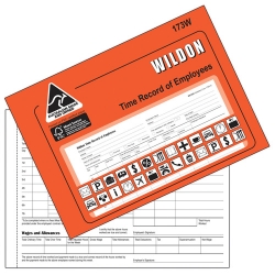 TIME RECORD BOOK WILDON 173