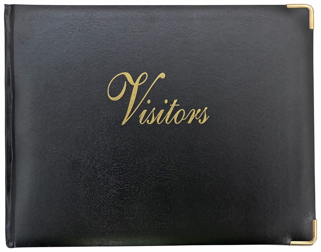 VISITORS BOOK 72 ZIONS GENERAL PURPOSE BLACK 128PG