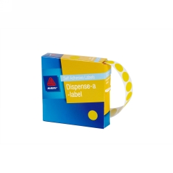 LABEL AVERY DISP 14MM YELLOW DOT DMC14Y