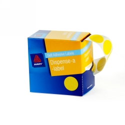LABEL AVERY DISP 24MM YELLOW DOT DMC24Y