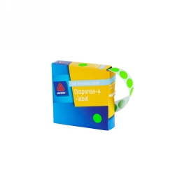 LABEL AVERY DISP 24MM FLUORO GREEN DOT DMC24FG