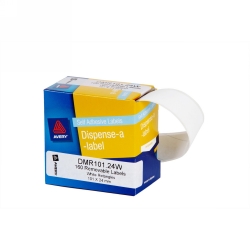 LABEL AVERY DISP 101X24 WHITE DMR10124W