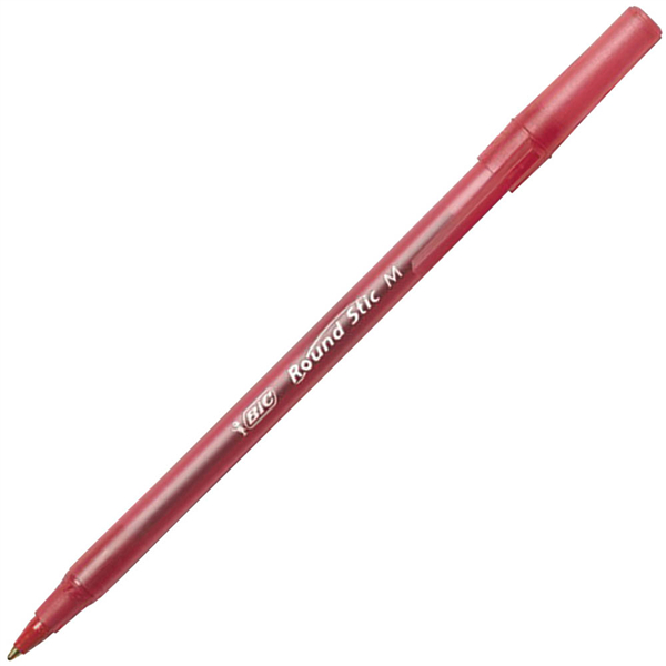 SP- PENS BIC ROUND STIC MED RED 20118