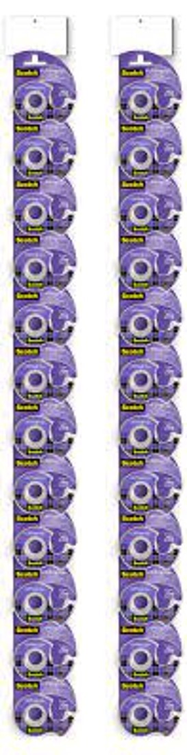 TAPE GIFTWRAP SCOTCH 19MMX16.5M WITH DISP ON CLIPSTRIP PK24