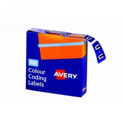 SP- LABELS COLOUR CODING AVERY 25X38MM U SIDE TAB PURPLE BX500