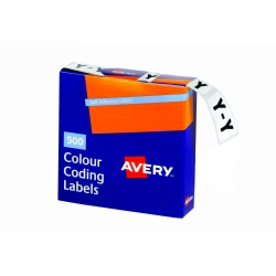 LABELS COLOUR CODING AVERY 25X38MM Y SIDE TAB WHITE BX500