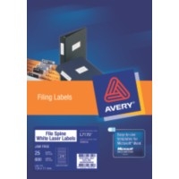 LABEL AVERY LASER L7170 FILE SPINE 24L 134X11MM 25'S