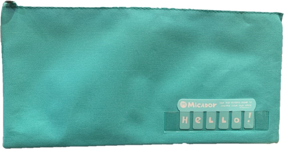 PENCIL CASE MICADOR 340X170MM NAME GREEN