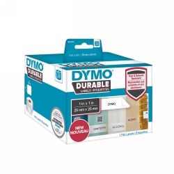LABEL DYMO LABELWRITER 25MMX25MM DURABLE LW450 WHITE ROLL 1700