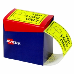 LABELS AVERY 75X99.6MM TOP LOAD ONLY FLUORO YELLOW 750/ROLL