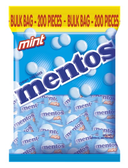 CONF MENTOS 540GM PILLOWPACK MINT 200PCE