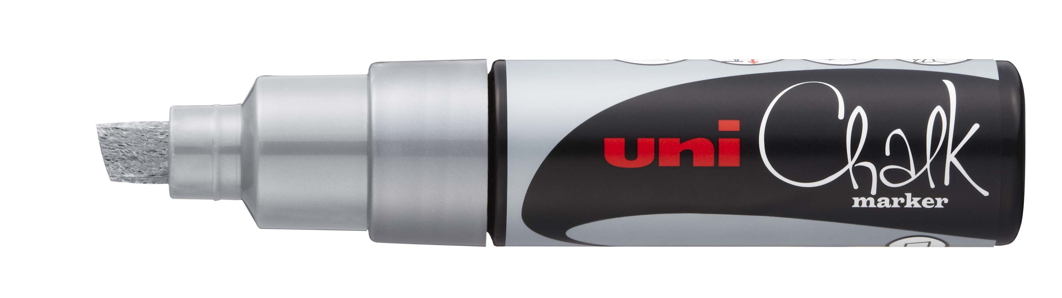 MARKER CHALK UNI PWE8K BOLD CHISEL TIP SILVER