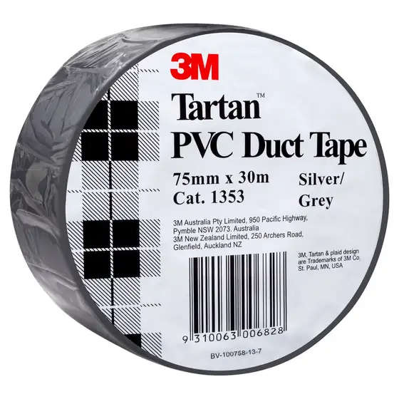 SP- TAPE PVC DUCT 3M TARTAN 75MMX30M SILVER GREY
